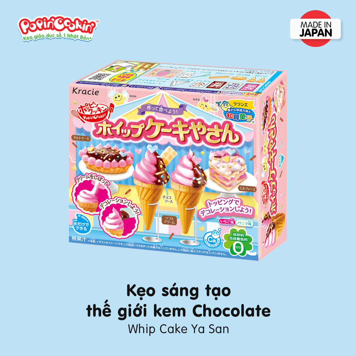 Kẹo popin cookin sáng tạo thế giới kem chocolate - whip cake ya san