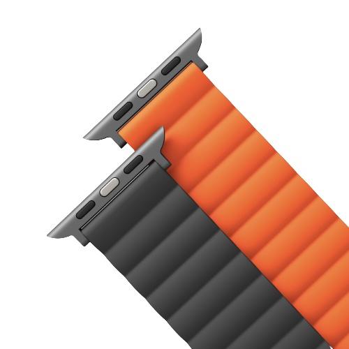 Dây đeo UNIQ Revix Reversible Magnetic Silicone Strap (42/44/45mm) dành cho Apple Watch 1~8/ SE Hàng Chính Hãng