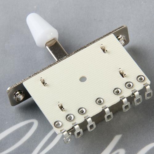 5 Way Blade Switch w/ White Knob For Fender Strat Electric Guitar