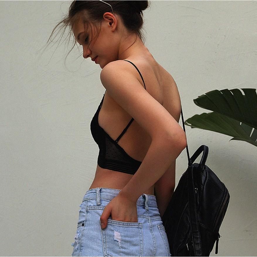 Bralette Ren Lưới Hở Lưng Cao Cấp Mới B145