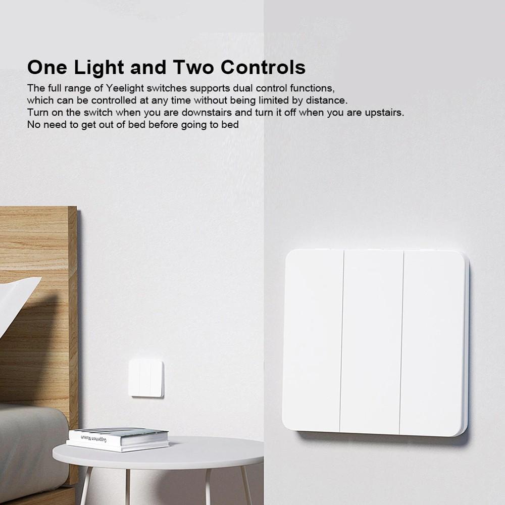 Công Tắc Đèn Tường Xiaomi Thông Minh Linh Hoạt 2 Chế Độ Điều Khiển Kép