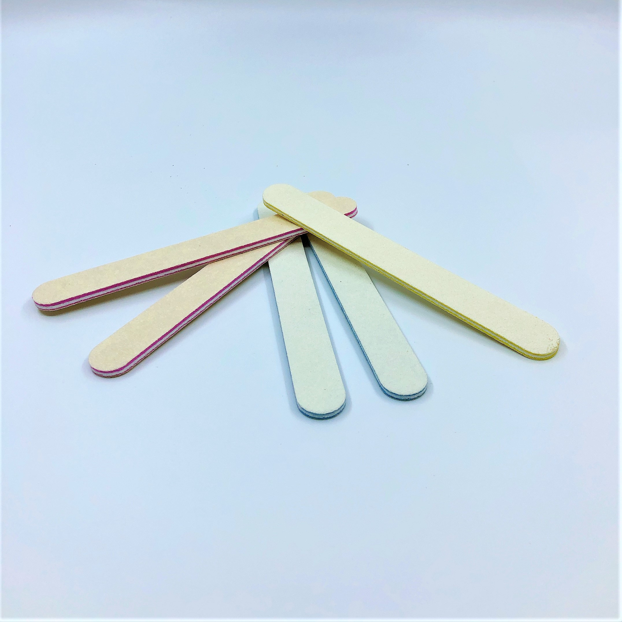 Set 10 cây dũa móng tay mini lót mút êm -  độ nhám 120/120 - Giao màu ngẫu nhiên