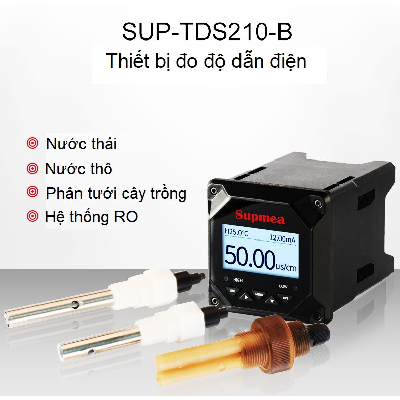 Thiết bị đo độ dẫn điện chính hãng Supmea Trung QuốcEC/TDS SUP-TDS210/ Máy đo EC Trung Quốc chất lượng cao, HÀNG XUẤT CHÂU ÂU