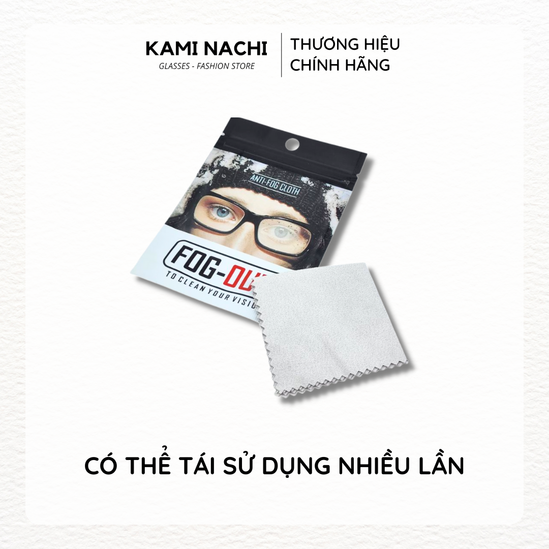 Khăn nano lau kính chính hãng loại 1 KAMI NACHI - Chống bám hơi nước, chống mờ sương cho kính