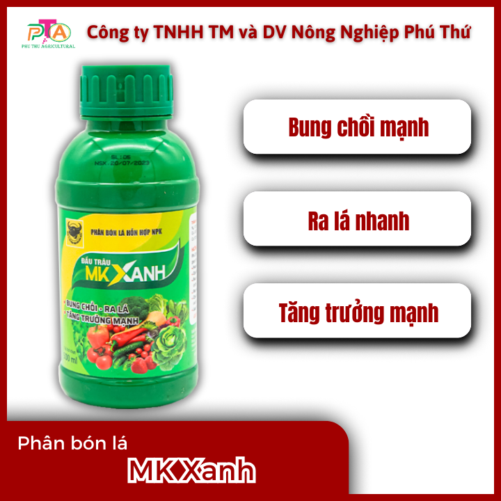 Phân Bón Lá Cao Cấp Đầu Trâu MK Xanh 500ml