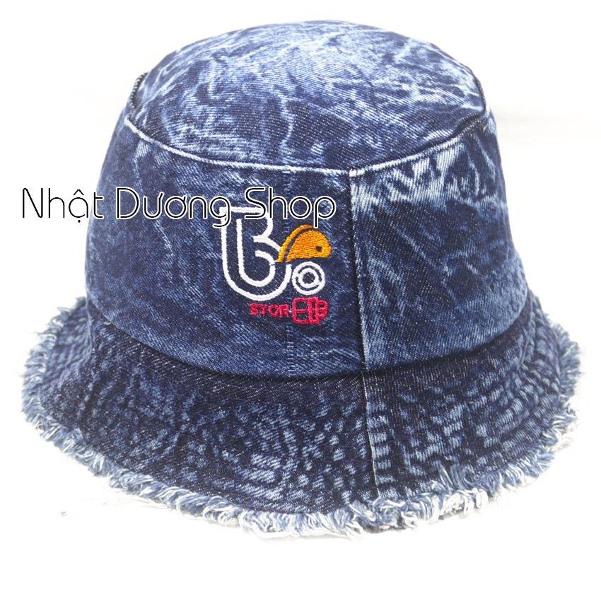 Nón bucket,nón tai bèo Jeans hàn quốc - Mũ vành cụp Jeans rách cực chất thời trang nam nữ hot teen