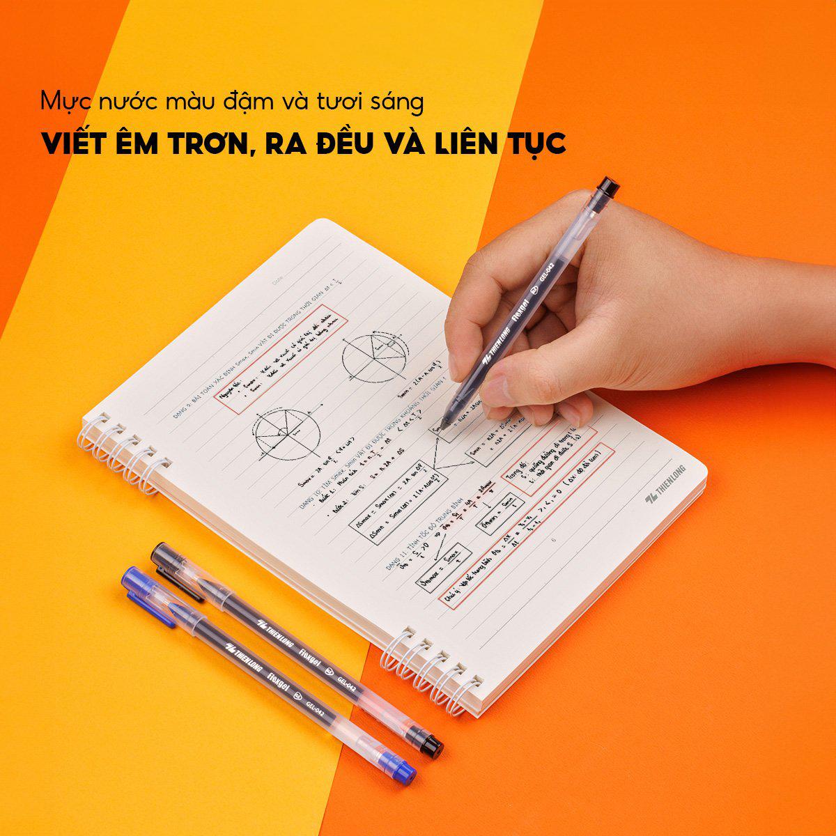 Hộp 20 Bút Gel Flexgel 0.5 mm - Thiên Long GEL-042 - Mực Tím
