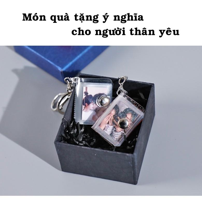 Móc khóa album ảnh và in ảnh theo yêu cầu mini 1 inch, 2 inch dễ thương độc lạ để chìa khoá xe máy