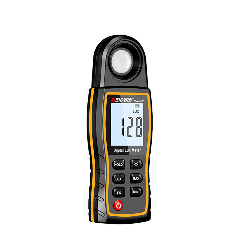 SNDWAY Digital Lux Meter LCD Display Handheld Auto Range Illuminometer Luminometer Photometer Luxmeter Light Meter