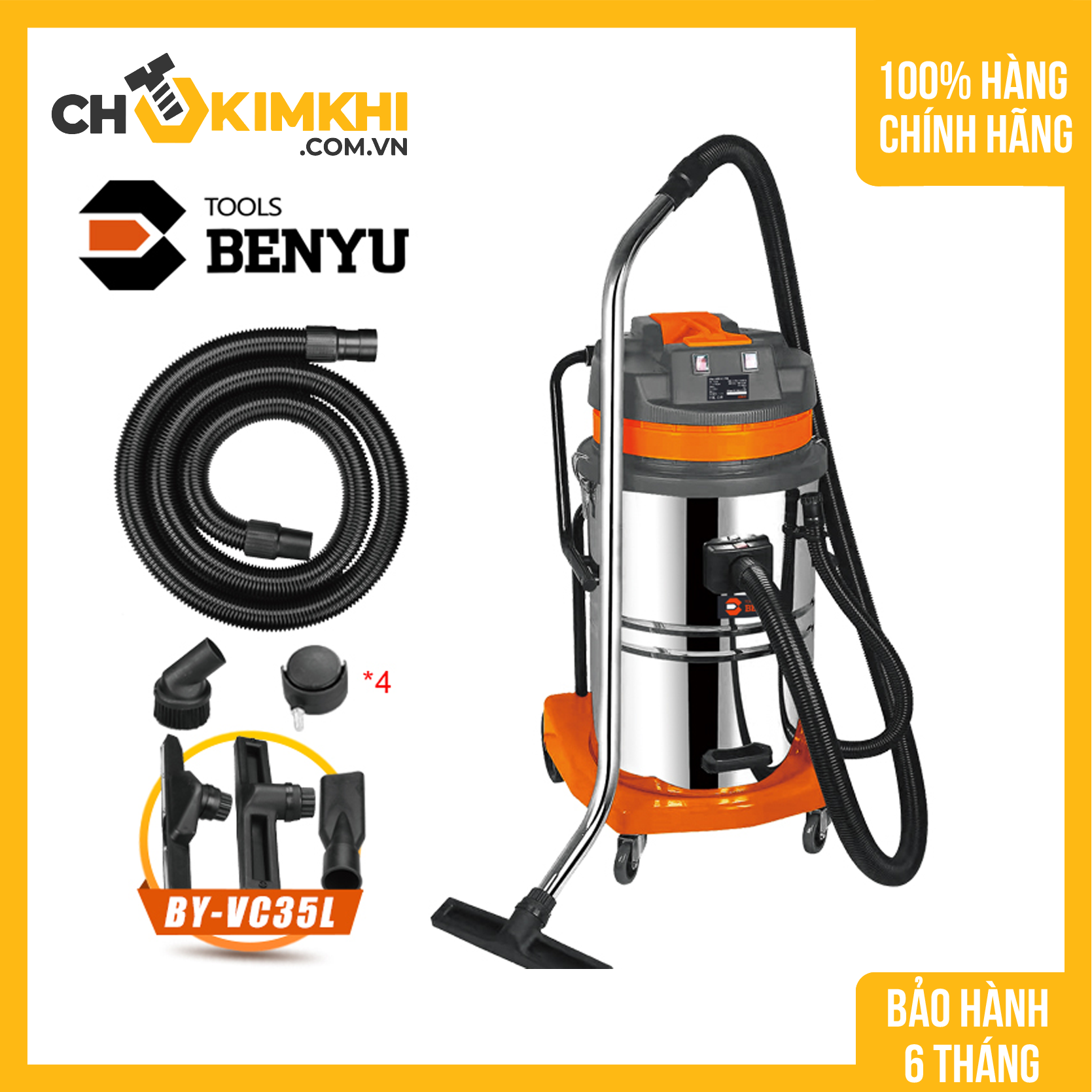 Máy Hút Bụi Công Nghiệp Hút Khô Và Ướt BENYU BY-VC70L - Hàng Chính Hãng