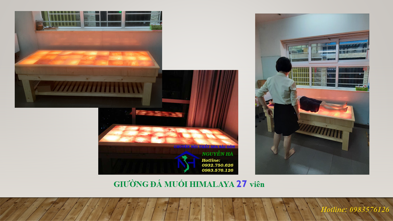 Giường Đá Muối Himalaya Nguyễn Hà 27 Viên_NH-GĐM-27V