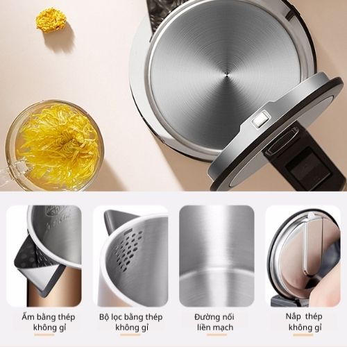 Ấm siêu tốc inox 3 lớp Mitomo ST-631