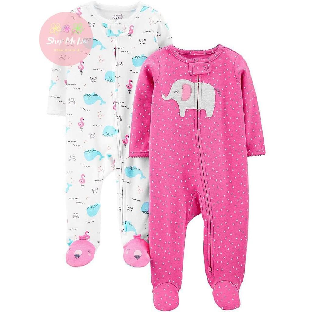 Sleepsuit / bodysuit bộ body dài tay xuất dư các hãng cho bé trai bé gái