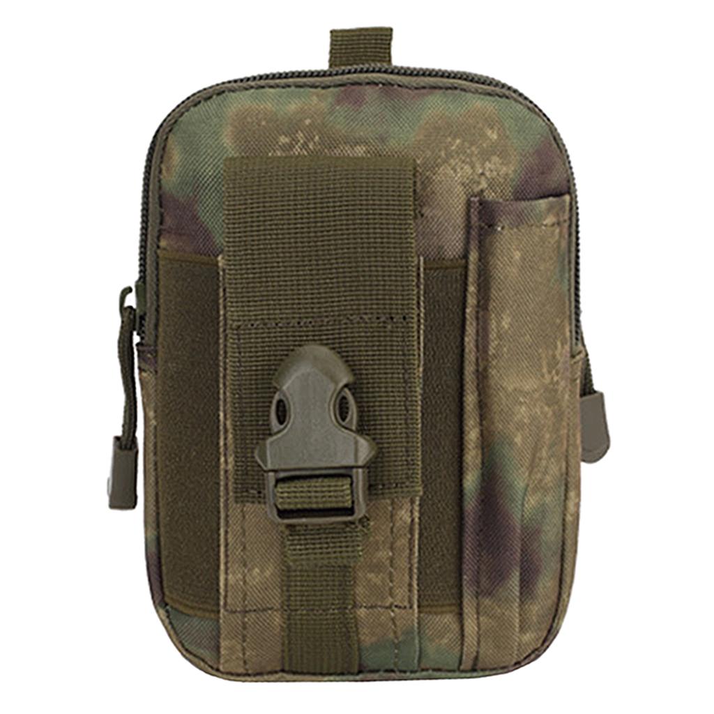 Tactical Compact 600D Oxford Cloth Waterproof Multipurpose Utility Gadget Belt Waist Bag with Cell Phone Holder for Camping Hiking Soprts