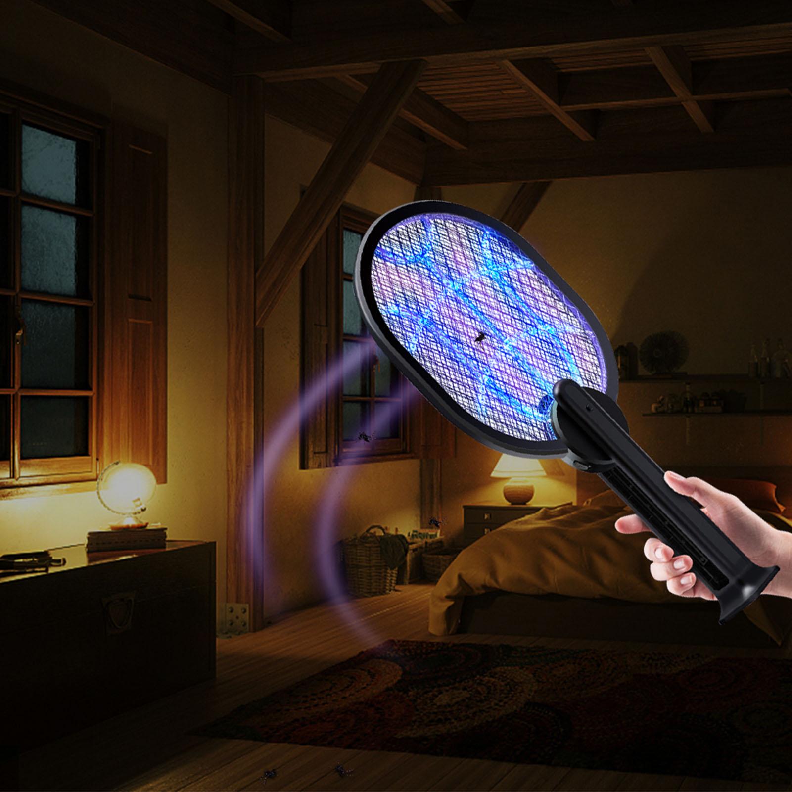 Retractable Portable Home Two-in-one Handheld Electric Mosquito Swatter Rechargeable Desktop Mosquito Lamp Bug Zapper