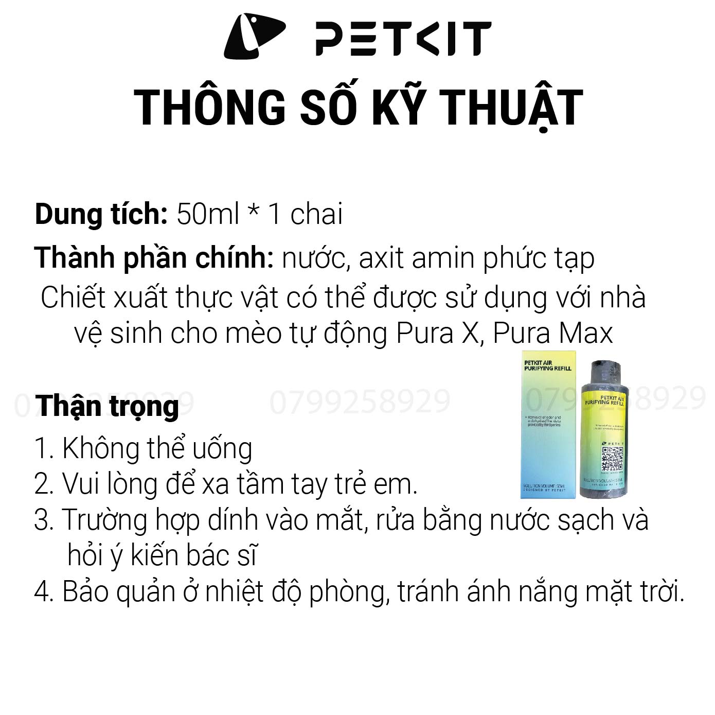 COMBO 2 Chai Tinh Dầu Dùng Cho Máy Vệ Sinh Tự Động Cho Mèo Petkit Pura Max