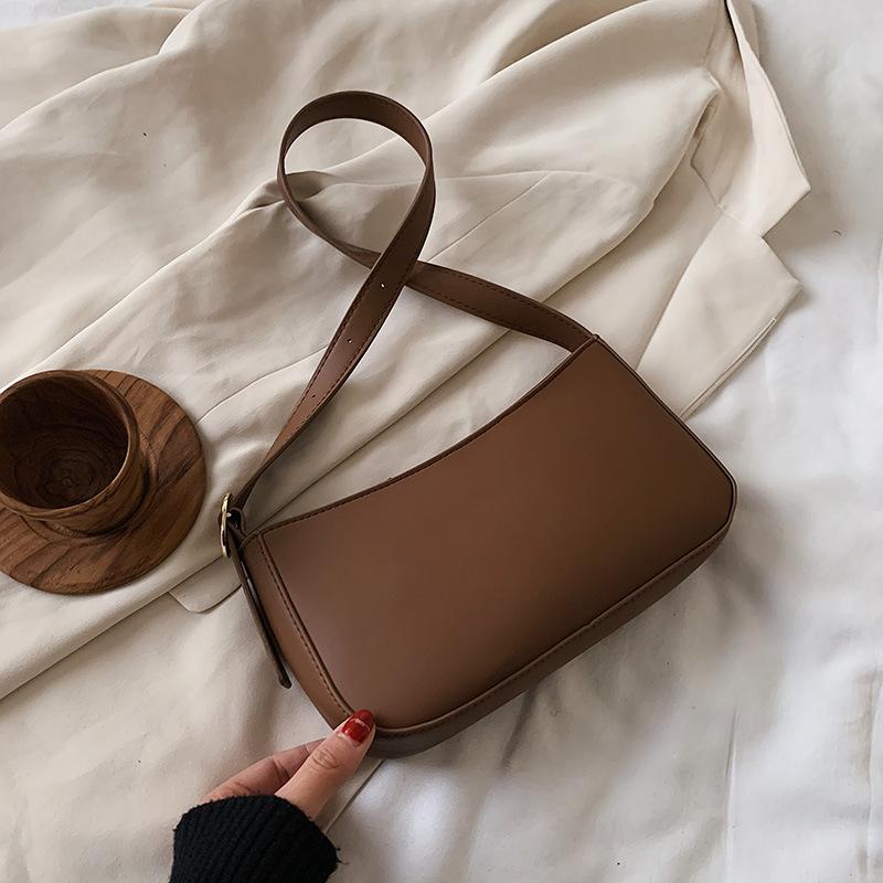 Đơn Giản Chắc Chắn Nhỏ Da Pu Đeo Vai Cho Nữ 2021 Nữ Túi Xách Nữ Túi Shopper Tote Nữ Của Du Lịch tất Cao Cổ Mới