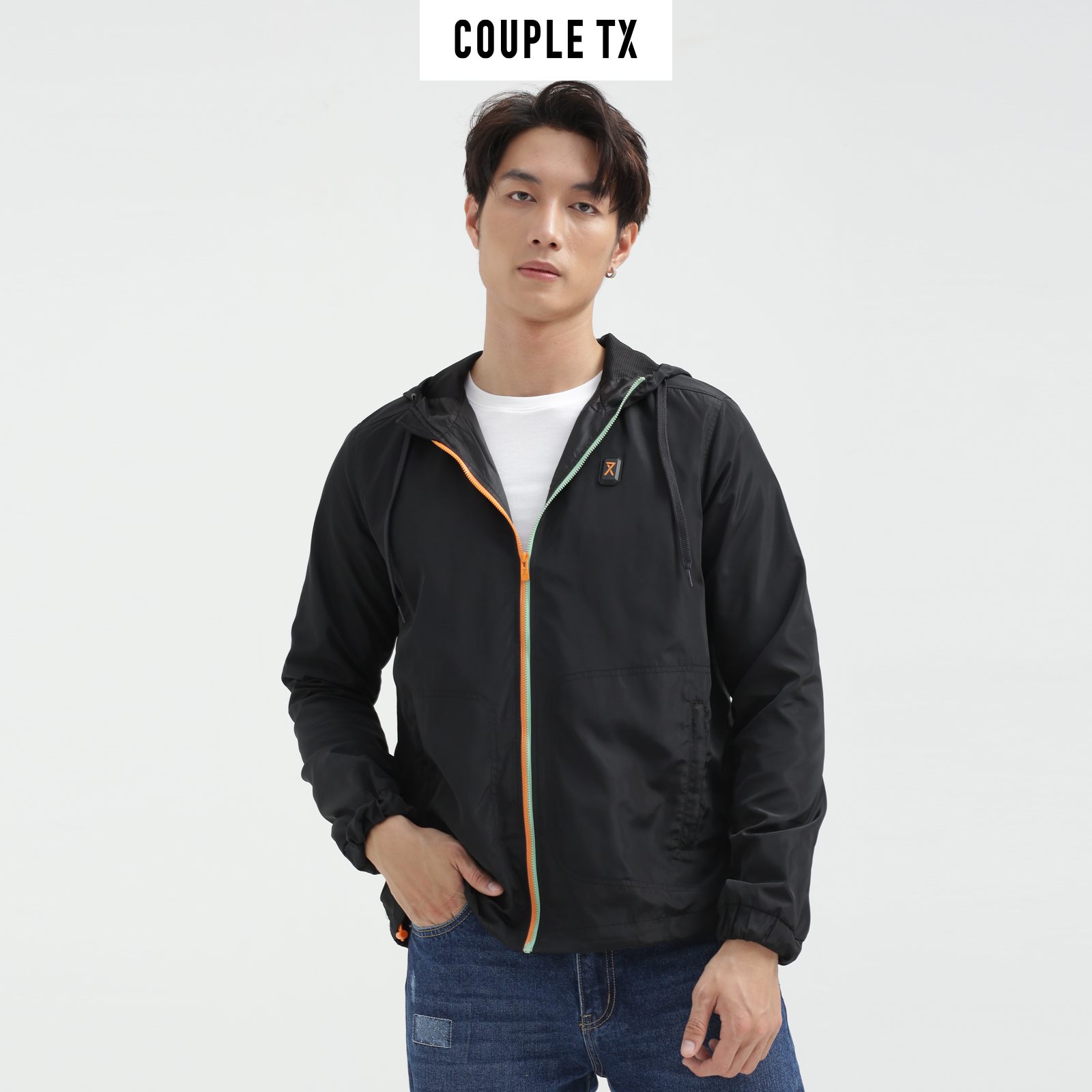 COUPLE TX - Áo Khoác Nam Dù Basic Dây Kéo 2 Màu MOP 1025