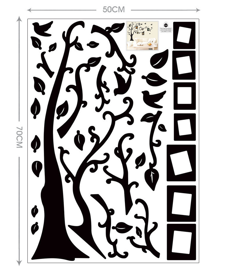 Bộ Decal Tranh Trang Trí Dán Tường Phòng Khách & Phòng Ngủ T02 AZONE