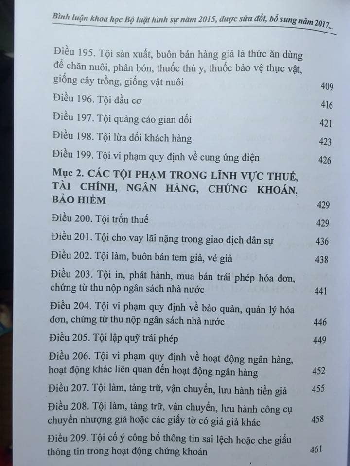 Combo: Bình luận khoa học bộ luật hình sự năm 2015 sửa đổi bổ sung năm 2017 phần tội phạm