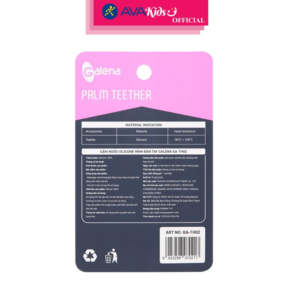 Gặm nướu Galena hình bàn tay GA-TH02 (từ 5 tháng) - Màu xanh - Hàng Chính Hãng