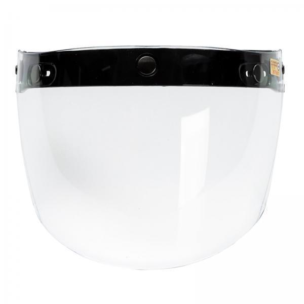 2X Open Face Wind Shield 3 Snaps Helmet Visor Wind Shield Lens Universal Clear