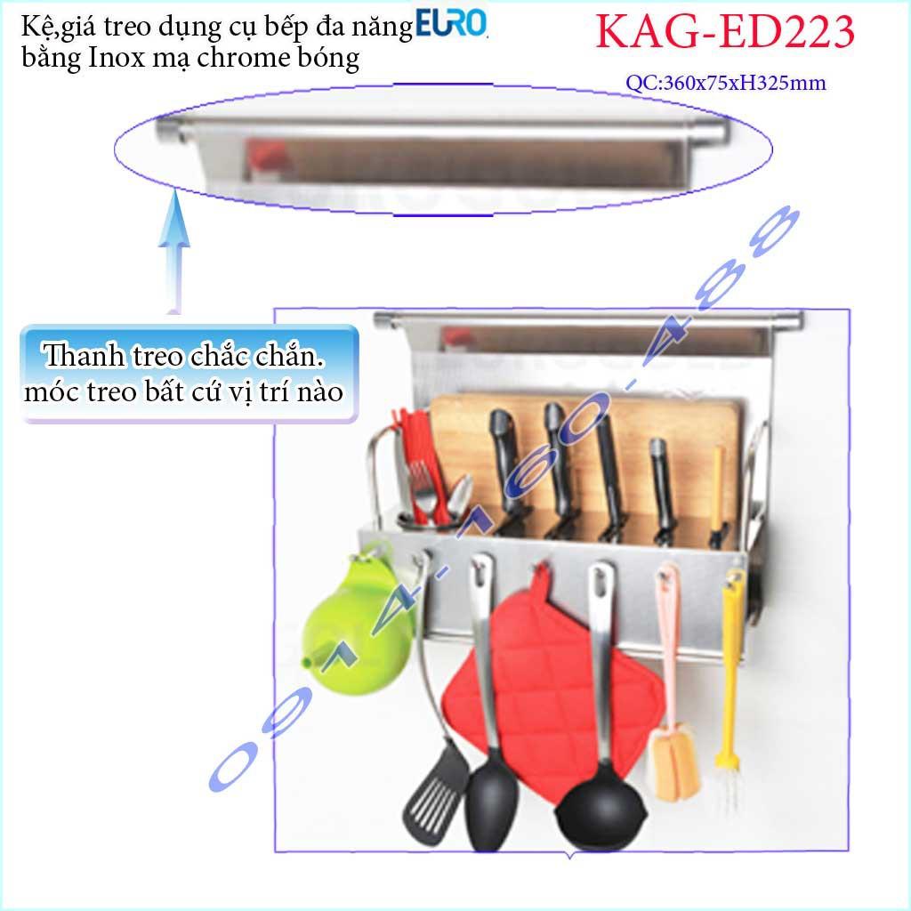 Kệ máng dao muỗng nĩa nhà bếp KAG-ED223, Kệ treo đồ nhà bếp đa năng, giá treo đa năng Euro