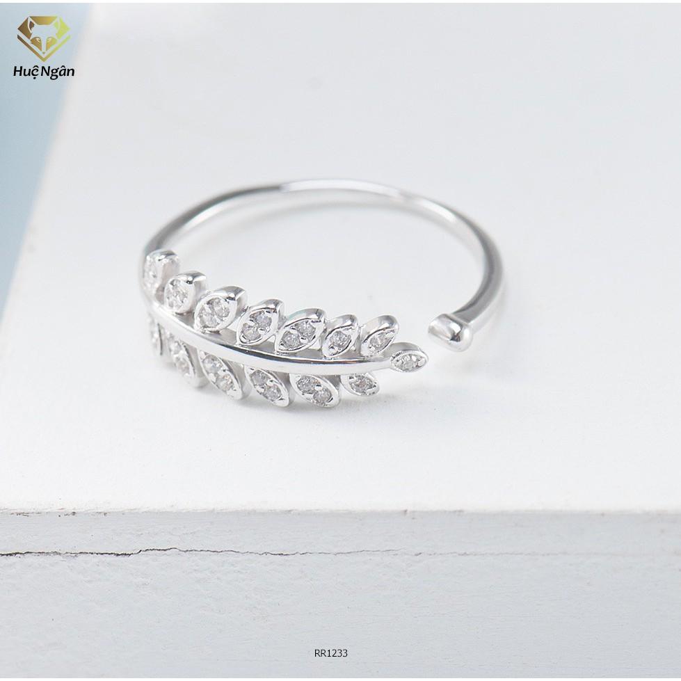 Nhẫn bạc 925 Huệ Ngân - Lá ô liu xinh xắn RR1233