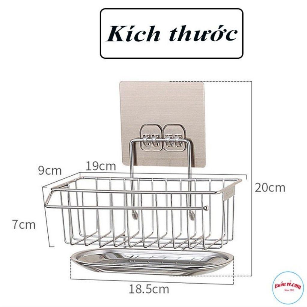 Kệ Inox để đồ Rửa Chén Bát Dán Tường Nhà Rửa Bát Có Khay Hứng Nước Cao Cấp