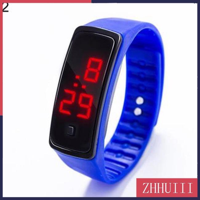 Đồng Hồ Thể Thao Điện Tử Chống Thấm Nước Với Màn Hình LED Dây Silicone Thời Trang