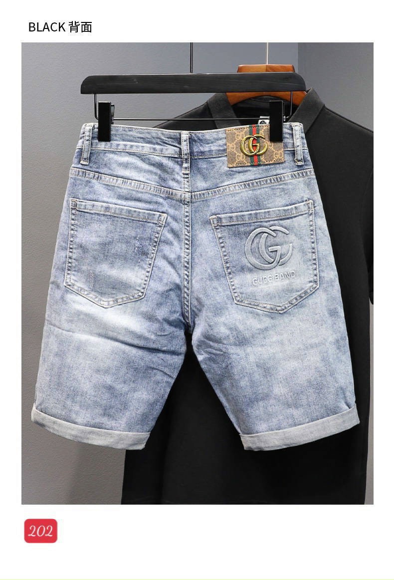 Quần short jean nam, quần short jean nam mẫu mới phong cách hàng quốc, họa tiết cao cấp OBOK FASHION MS