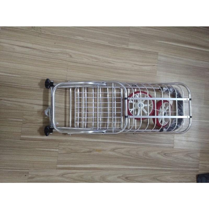 Xe đẩy đi chợ inox gấp gọn tiện dụng 90 x 40 x 30 (cm)