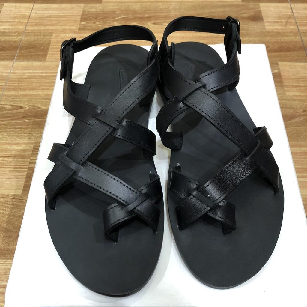 Sandal nam, dép quai ngang, dép nam da bò, không thấm nước, êm chân thoải mái Atshoes XDxn201