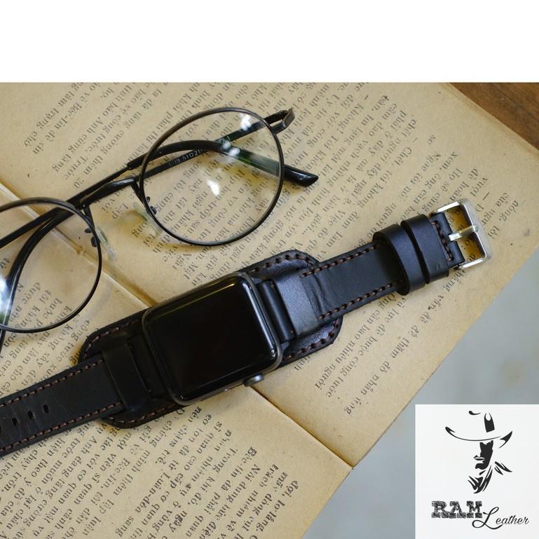Dây đồng hồ RAM Leather da bò đen – combo RAM b1 + black
