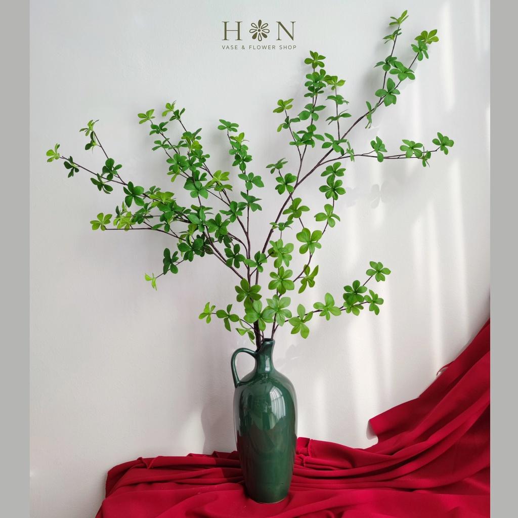 Cành Thạch Nam giả thân nâu loại 1 giống thật (lá phủ phim nhựa) - Han decor