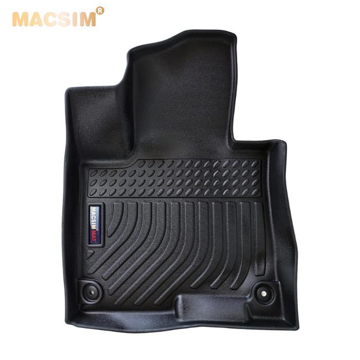 Thảm lót sàn xe ô tô Kia Sportage 2022 Nhãn hiệu Macsim chất liệu nhựa TPE cao cấp màu đen