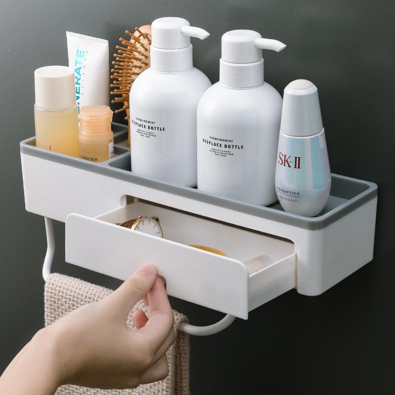 Giá Đỡ Gắn Tường Không Cần Khoan Dùng Đựng Dầu Gội Dành Cho Nhà Tắm