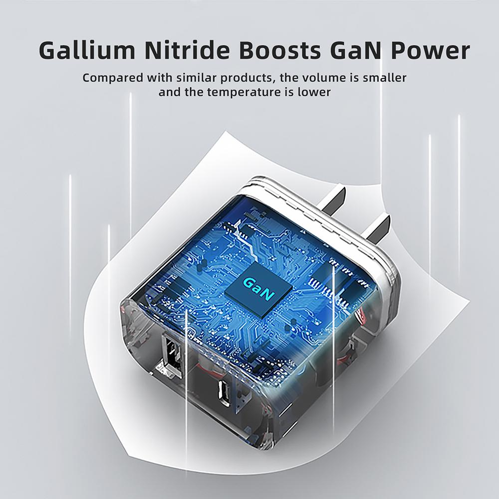 Bộ điều hợp bộ sạc 30W gallium nitride qc3.0 kép sạc nhanh cho DJI mini 2 Phụ kiện máy bay không người lái cho DJI Mini 3 Pro Color: White