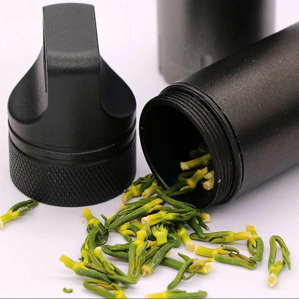 2PCS Titanium Outdoor Travel Waterproof Pill Case Box Bottle