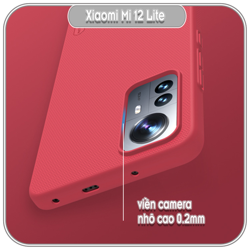Ốp lưng cho Xiaomi 12 Lite 5G - NE Frosted Shield nhựa PC cứng Nillkin , Vân nhám , chống vân tay - Hàng nhập khẩu