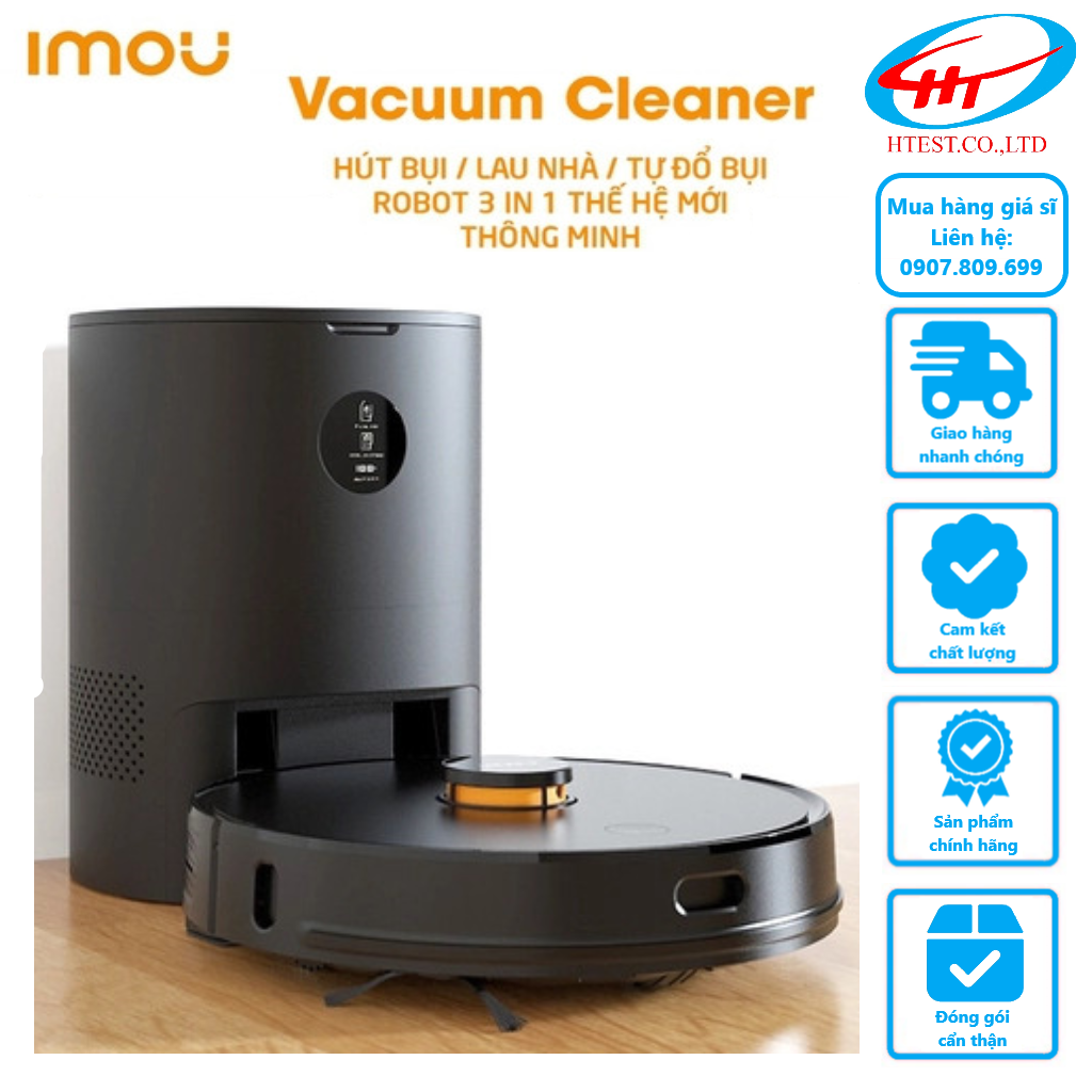 ROBOT hút bụi thông minh IMOU vacuum cleaner RV-L11-A - lực hút 2700PA, tự động đi đổ rác, khoang chứa 3000L - Hàng chính hãng