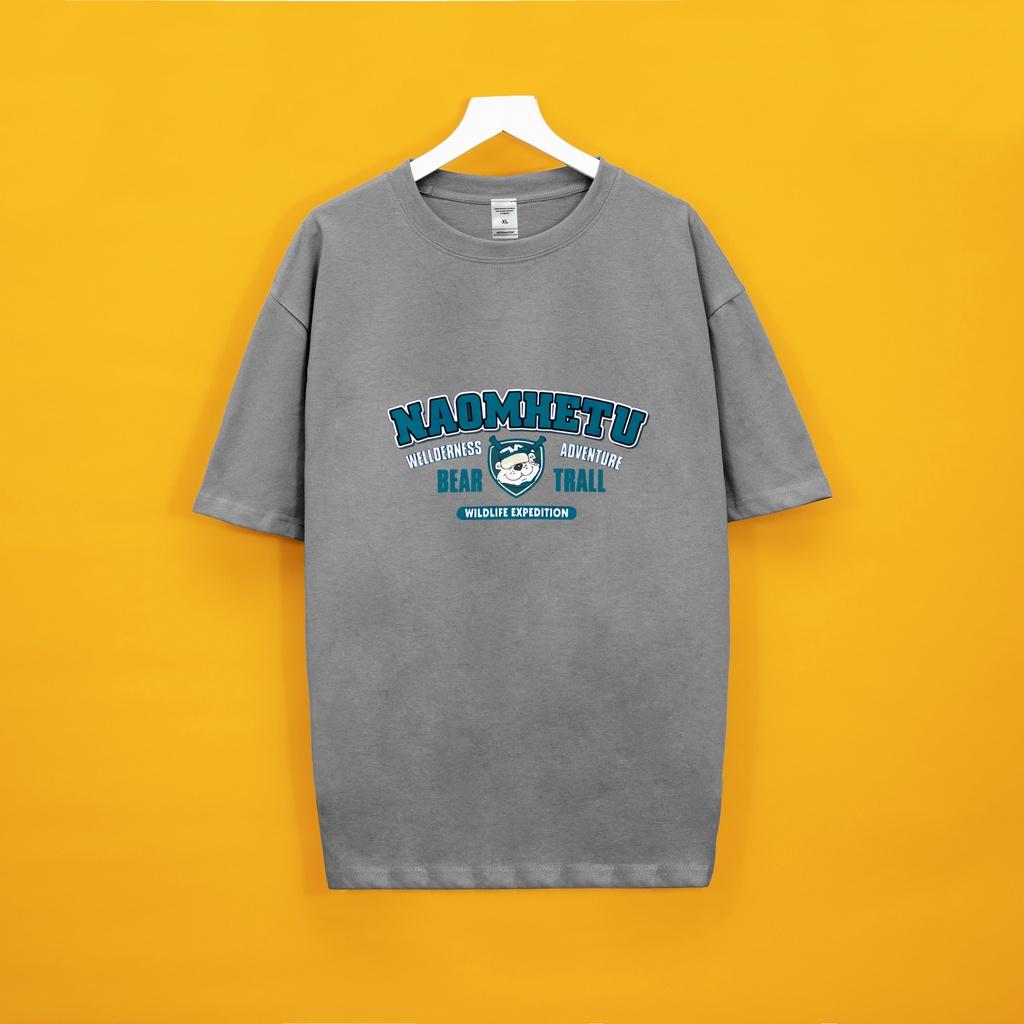 Áo thun tay lỡ NAOMHETU Hogoto shop , Áo thun unisex nam nữ from rộng oversize chất liệu cotton