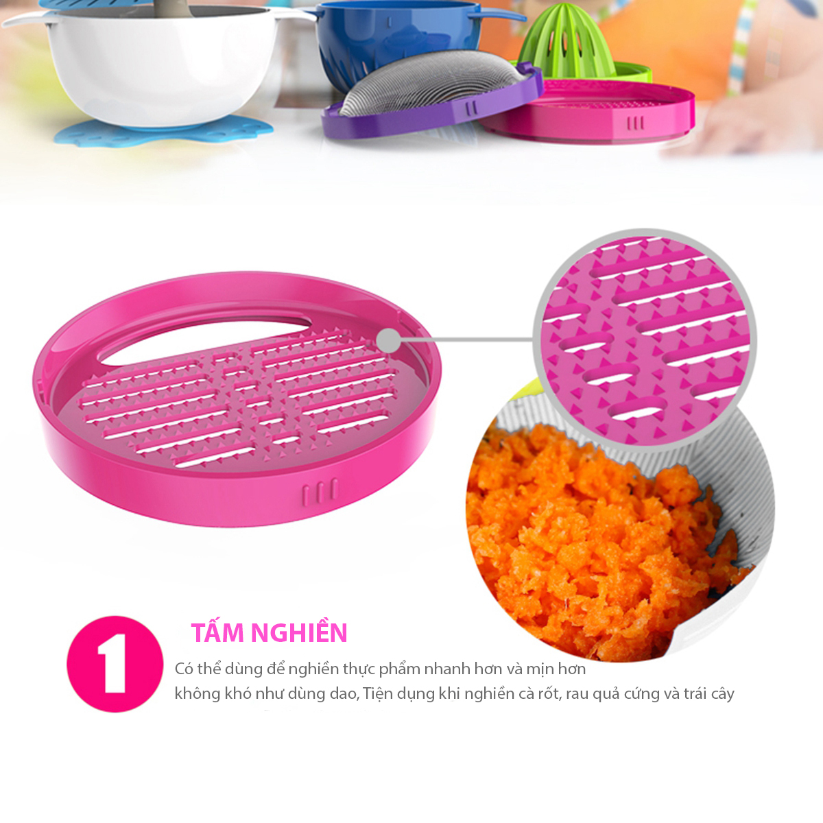 Bộ đồ cho trẻ ăn dặm đa năng Berz 