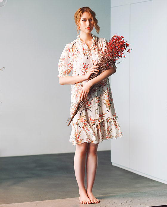 Đầm Babydoll Sakura DRE159 Thời trang thiết kế Hity