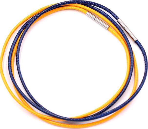 Combo 2 sợi dây vòng cổ cao su - xanh dương + vàng DCSXDV1