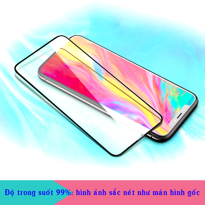 Miếng Dán Kính Cường Lực Cho Iphone 11 Pro - Màu Đen - Full Màn Hình - Hàng Chính Hãng