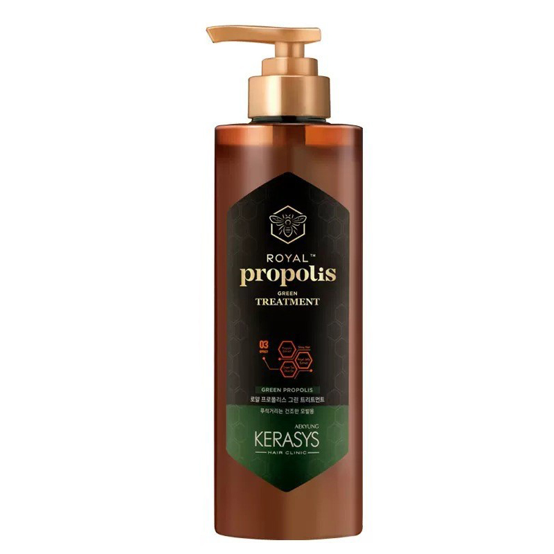 Dầu gội xả Kerasys Royal Propolis dành cho tóc mỏng yếu, tóc không vào nếp Hàn Quốc 500ml
