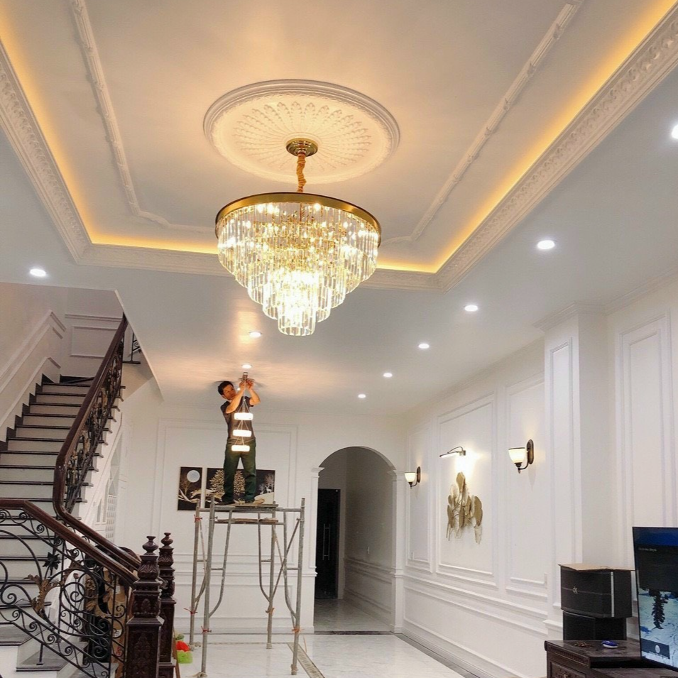 Đèn chùm SILAS phong cách châu Âu hiện đại trang trí nhà cửa cao cấp