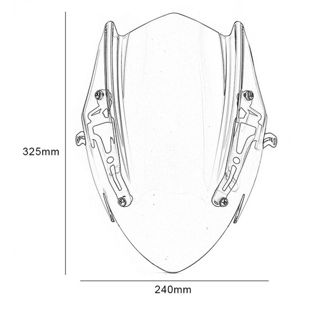 for Suzuki GSXR600 750 17-19 Motorcycle Windshield WindDeflector Transparent