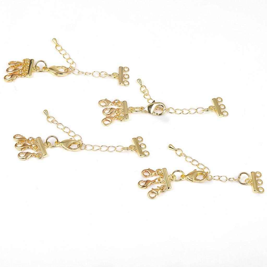 2-3pack 5cm 6 Ring Chain Jewelry Beads Necklace Pendant DIY Craft Making golden